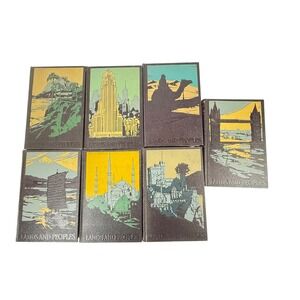 Vtg 1955 Lands and Peoples The Grolier Society Volumes 1-7 Hardcover Book Set